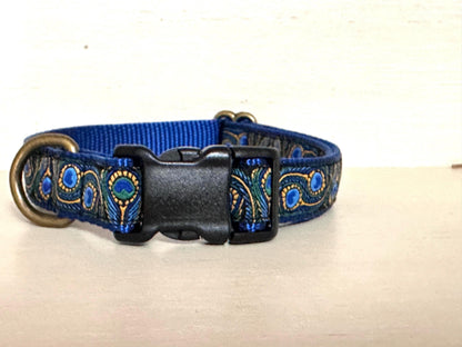 Winni&Me Woofwear Peacock Feather Dog Collar