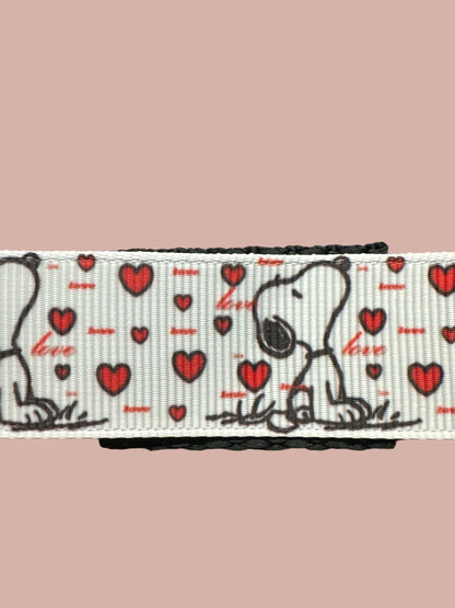 Favorite White Beagle Dog Collar/Puppy Love/Cartoon Beagle