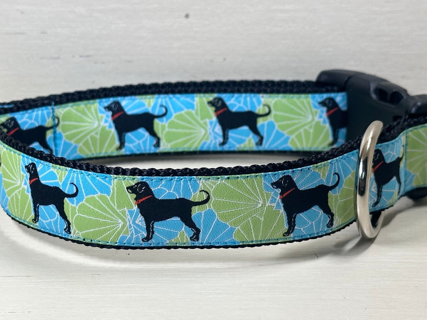 Handmade Dog Collar: Hawaiian Floral Print, Heavyweight Nylon