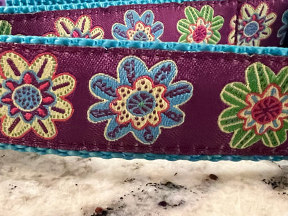 Purple Floral Dog Collar