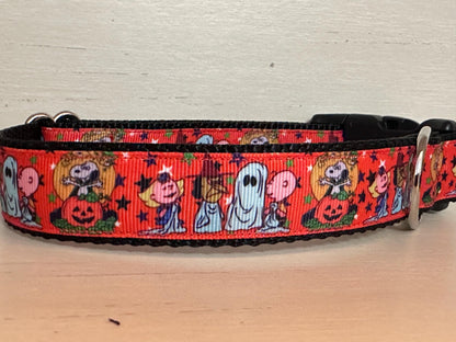 Halloween Dog Collar/Fall Collar/The Beagle and his Gang/Seasonal Dog collar/Great Pumpkin - Dog Collars - Winni&Me Woofwear