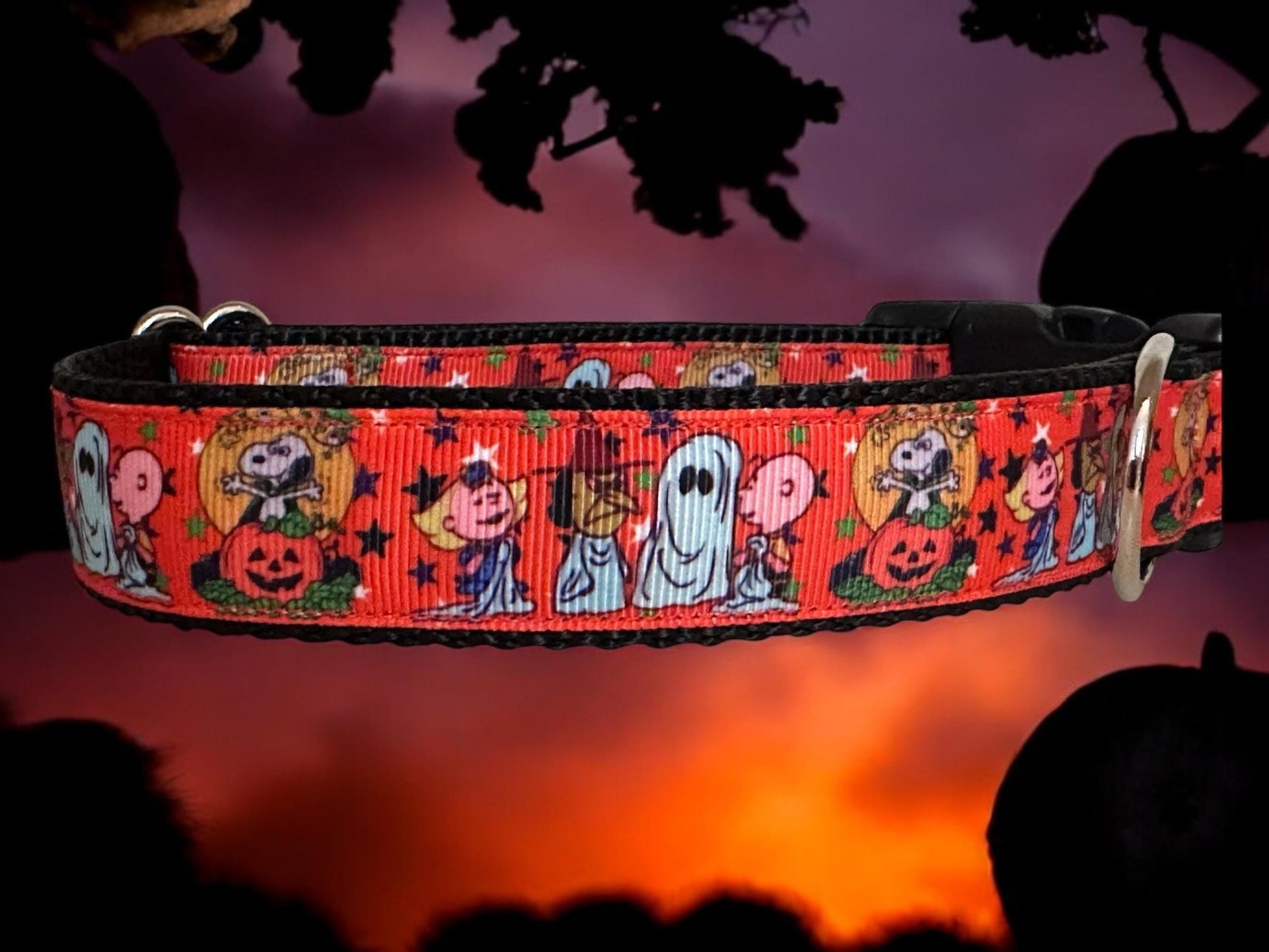 Halloween Dog Collar/Fall Collar/The Beagle and his Gang/Seasonal Dog collar/Great Pumpkin - Dog Collars - Winni&Me Woofwear