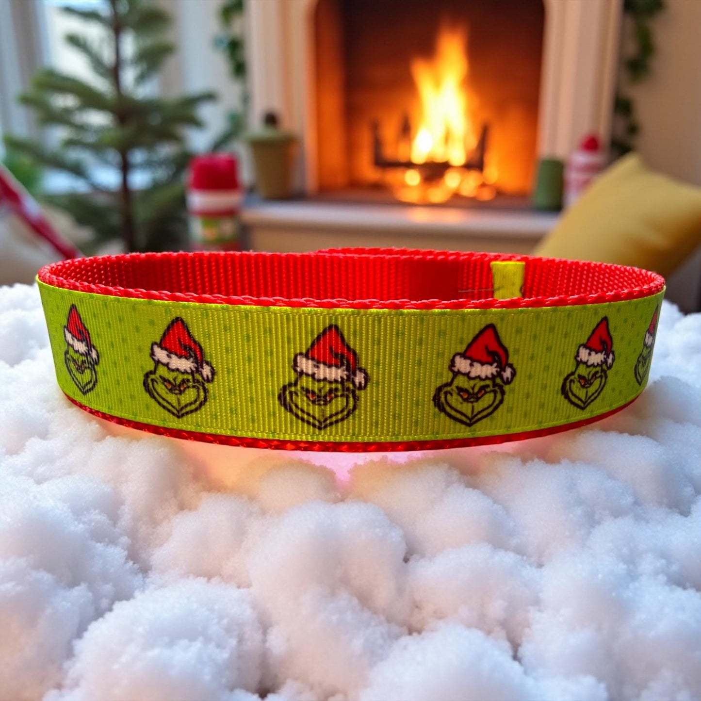 He's a Mean One, Mr Grinch Christmas Dog Collar/He's a Mean One - Dog Collars - Winni&Me Woofwear