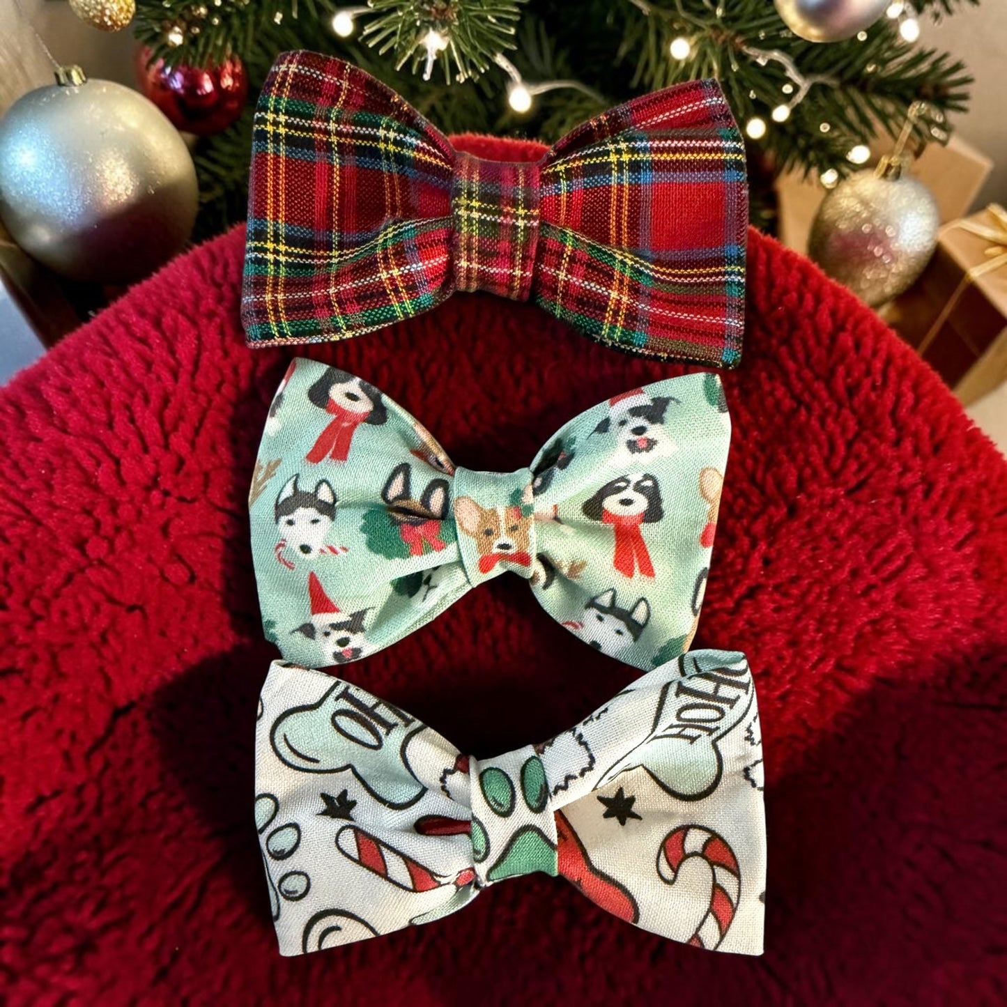 Holiday Bow Ties - Dog Bow Ties - Winni&Me Woofwear