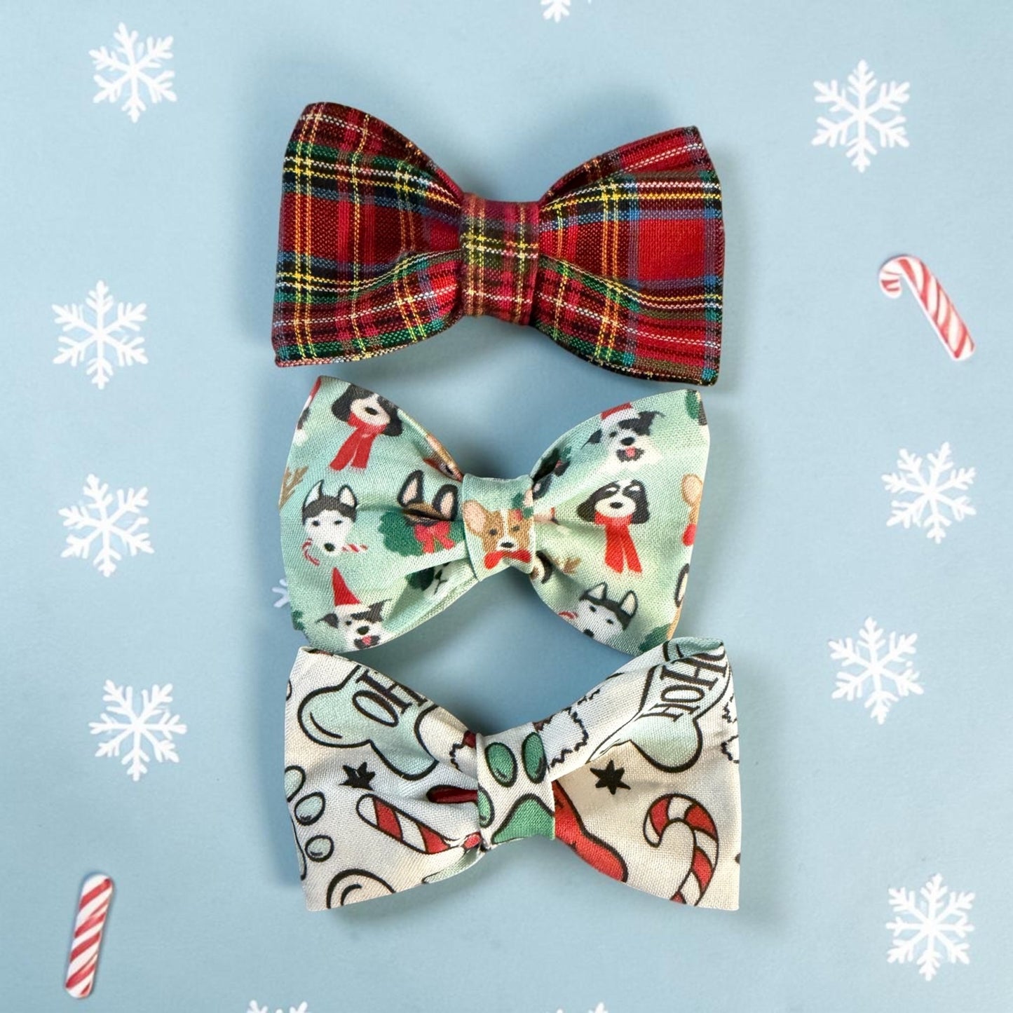 Holiday Bow Ties - Dog Bow Ties - Winni&Me Woofwear