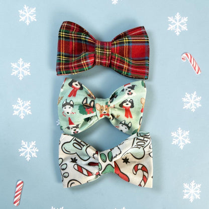 Holiday Bow Ties - Dog Bow Ties - Winni&Me Woofwear