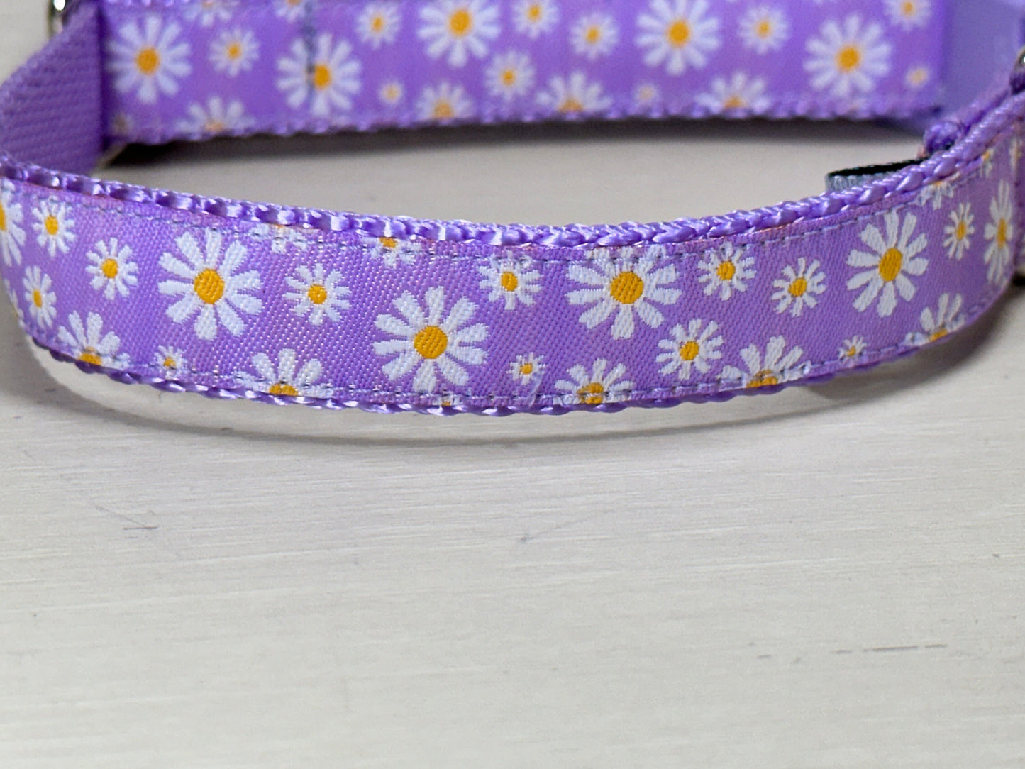 Wide Daisy Dog Collar/1.5 inch Width - Winni&Me Woofwear