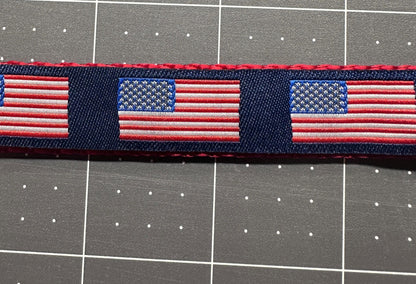 American Flag/Patriotic Dog Collar Red White and Blue - Winni&Me Woofwear