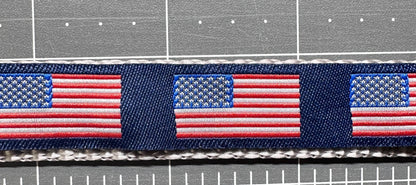 American Flag/Patriotic Dog Collar Red White and Blue - Winni&Me Woofwear