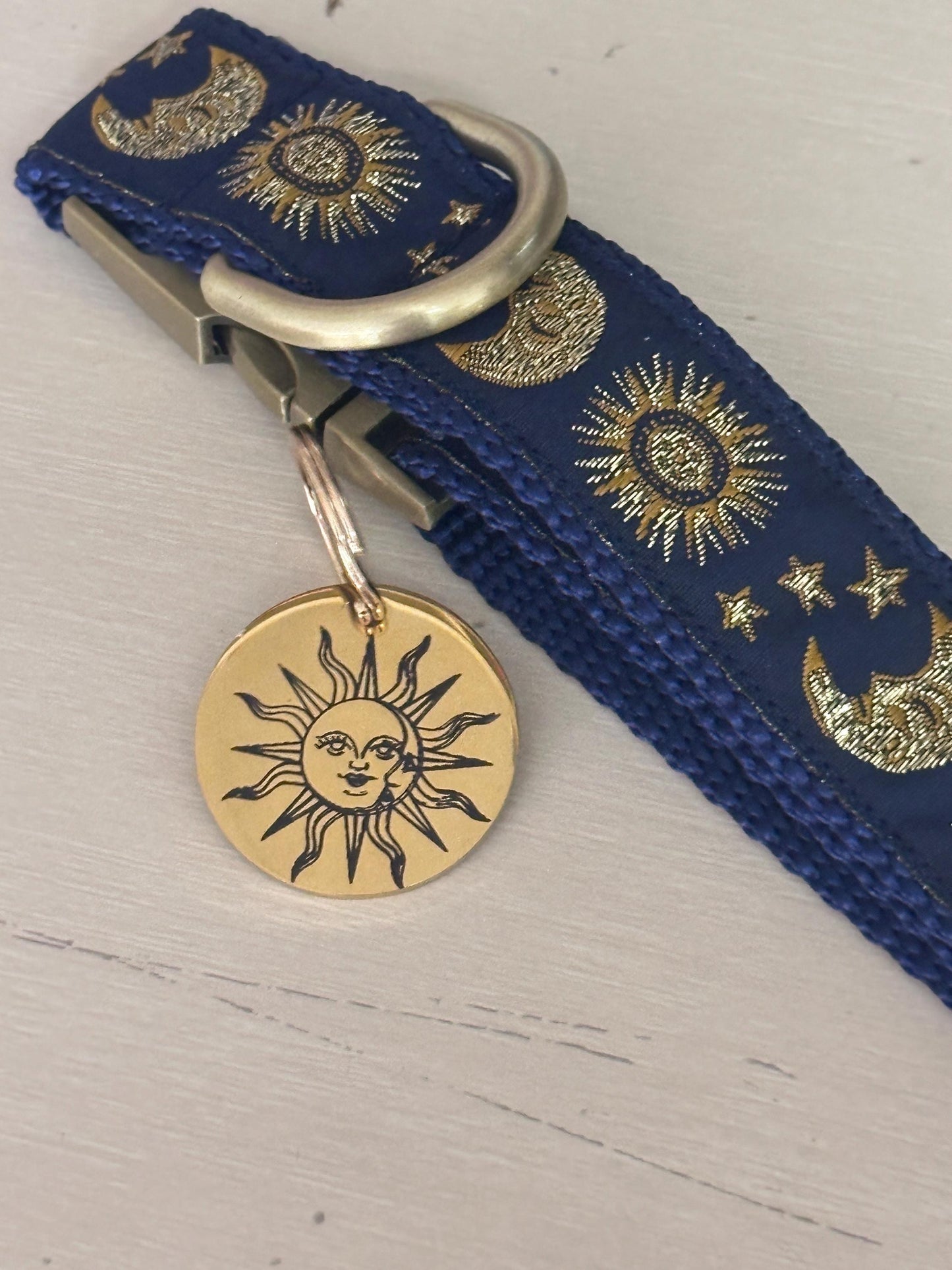 Celestial Moon Dog Collar & Leash Set - Winni&Me Woofwear