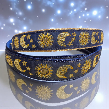 Celestial Moon Dog Collar & Leash Set - Winni&Me Woofwear