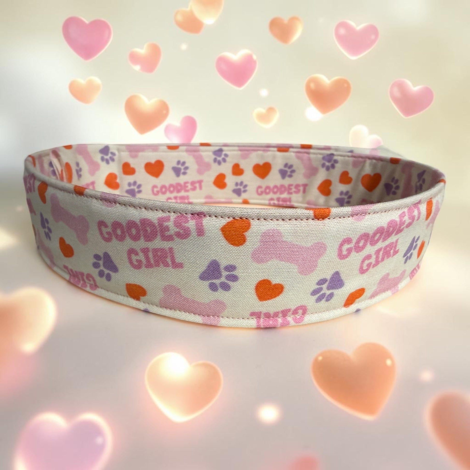 The Goodest Girl 100% Cotton Dog Collar - Dog Collars - Winni&Me Woofwear