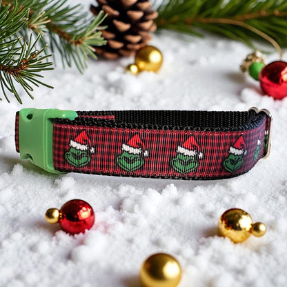The Grinch Christmas Dog Collar - Dog Collars - Winni&Me Woofwear